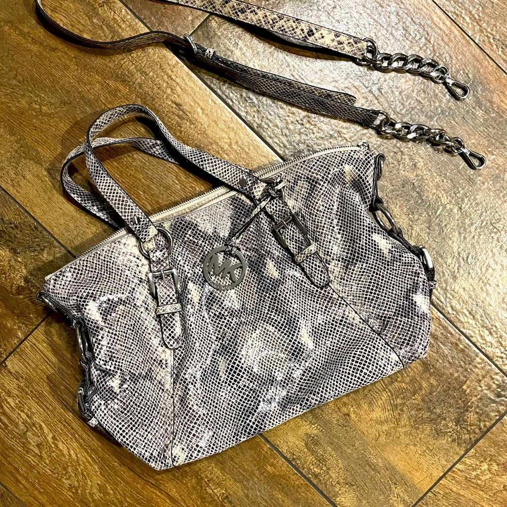 Michael Kors Snake Tote with Removable Shoulder Strap